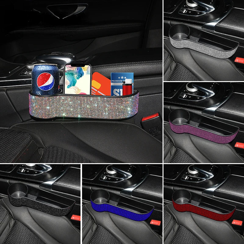 Crystal Bling Car Seat Gap Crevice Storage Box